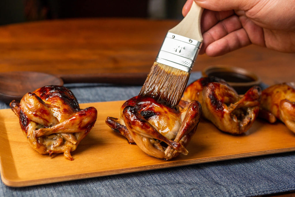 Roasted Quail with Nong's Glaze